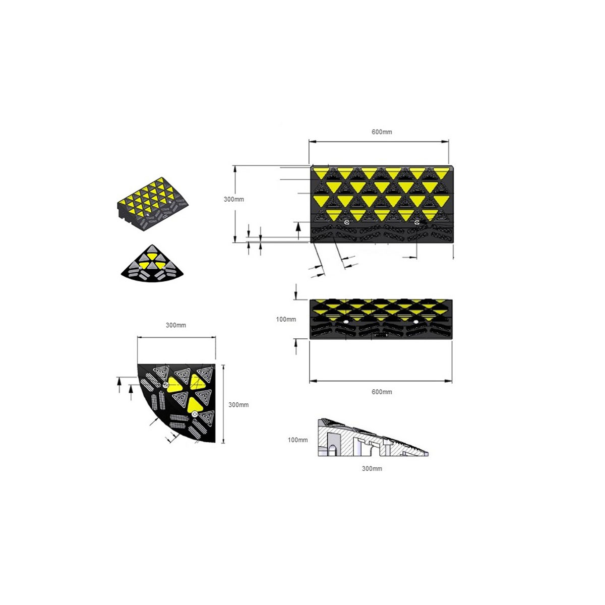 Heavy Duty Rubber Kerb Ramp Suitable for Trucks and Buses Kerb Ramps Astrolift